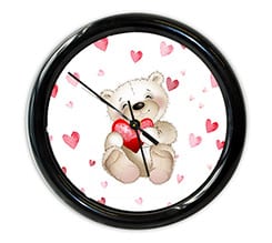 Orologio da muro rotondo Sweet teddy bear