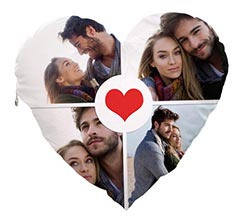 Cuscino Artigianale cuore Message Love