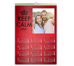 Keep Calm Rosso Calendari A3 Pagina Singola
