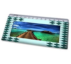 Copritastiera 52X22 Rombi verdi