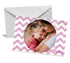 Bigliettino Auguri Love mum rosa