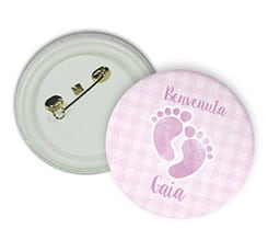 Spilla rotonda Pink baby