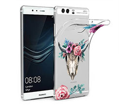 Cover trasparente Huawei P9 Plus Teschio