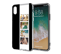 Cover Trasparente iPhone XS Black Collage