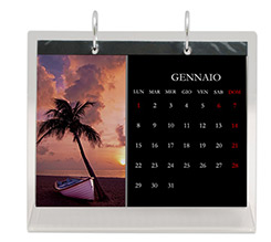 Calendario da tavolo in plexiglass Nero