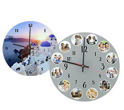 Orologio tondo in vetro da parete