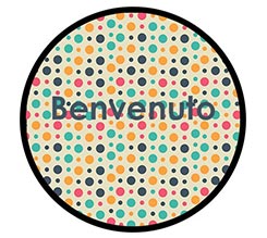 Zerbino Rotondo in Gomma 85 cm Hypnotic colorful