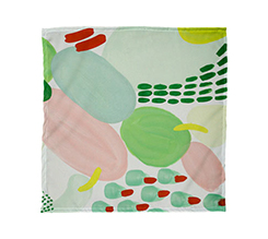 foulard con fantasia astratta colorata