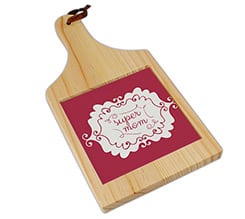 Tagliere in legno Super mom