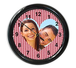 Orologio da muro rotondo Love rigato