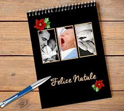 Block Notes A4 Spirale Black Christmas