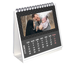 Calendario da tavolo Pois bianchi