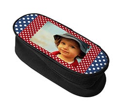 Astuccio portaoggetti Pois bianchi