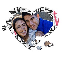 Puzzle cuore A4 Love words