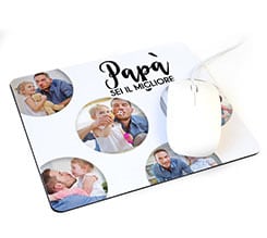 Tappetino mouse rettangolare Papà sei il migliore