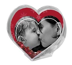 Palla di Neve a Cuore Red Christmas