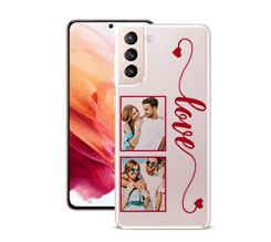 Cover trasparente Galaxy S21 love