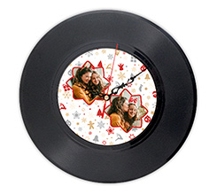 Orologio da parete in vinile Simboli natalizi