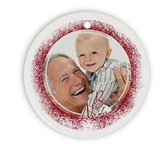 Decorazioni Natalizie ceramica tonda Red Christmas