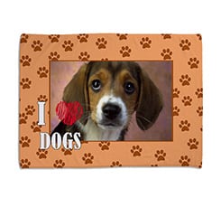 Coperta per cani Impronte arancio