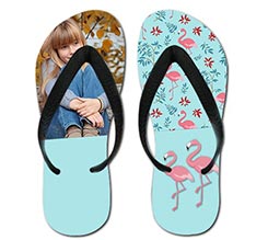 Infradito Fenicotteri con fiori