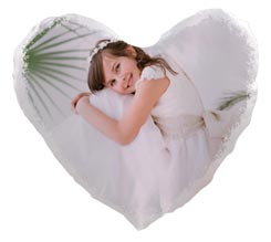 Cuscino cuore in Raso