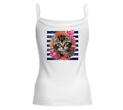 Canotta donna in cotone My love strips