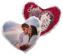 Cuscino cuore in Raso