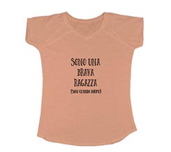 T-shirt scollo a V donna Brava Ragazza