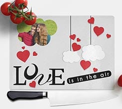 Tagliere in vetro Lovely cloud