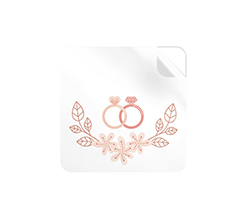 Adesivi quadrati piccoli anelli