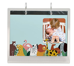 Calendario da tavolo in plexiglass grafica con Animali