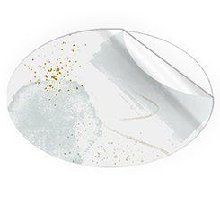 Adesivi ovali grandi con nome astratto