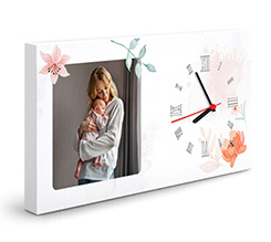 Orologio rettangolare su tela auguri mamma