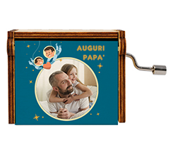 Carillon in legno Auguri papà grafica Space