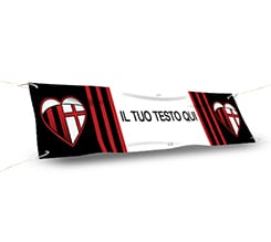 Striscione 150x30 Cuore rosso nero