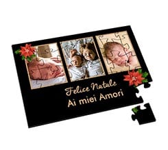 Puzzle in Legno Small Black Christmas