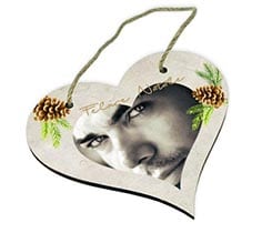 Targa per Porta a Cuore in Legno Pine cone