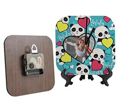Orologio in legno smussato Panda