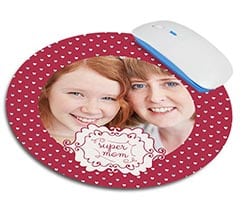 Tappetino mouse tondo Super mom