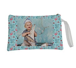 Pochette Fenicotteri con fiori