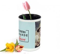 Portafiori in ceramica Blue big love