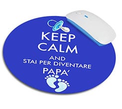 Tappetino mouse tondo Keep calm dad