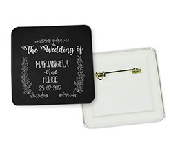 Spilla quadrata Black wedding