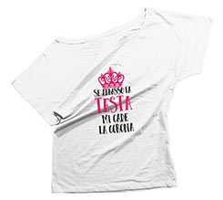 T-shirt donna scollo largo Corona