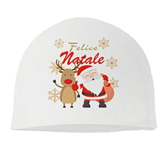 Cappello in pile corto Babbo con renna