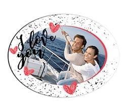 Calamita Ovale 12x9 cm I love you