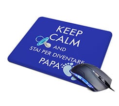 Tappetino Mouse in Pelle Keep calm dad