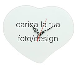 Crea Orologio Cuore Vetro 36x28 cm