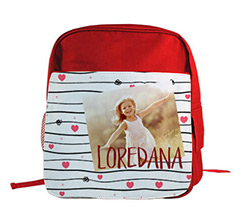 Zaino scuola Cuori e righe